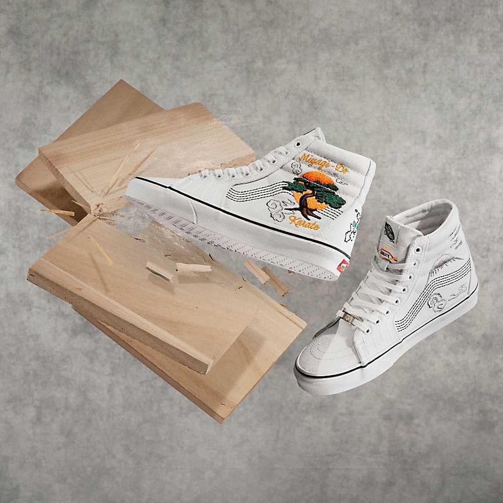 Tenis Botas Vans X Cobra Kai Sk8-Hi Mujer Blancas | HYC457210