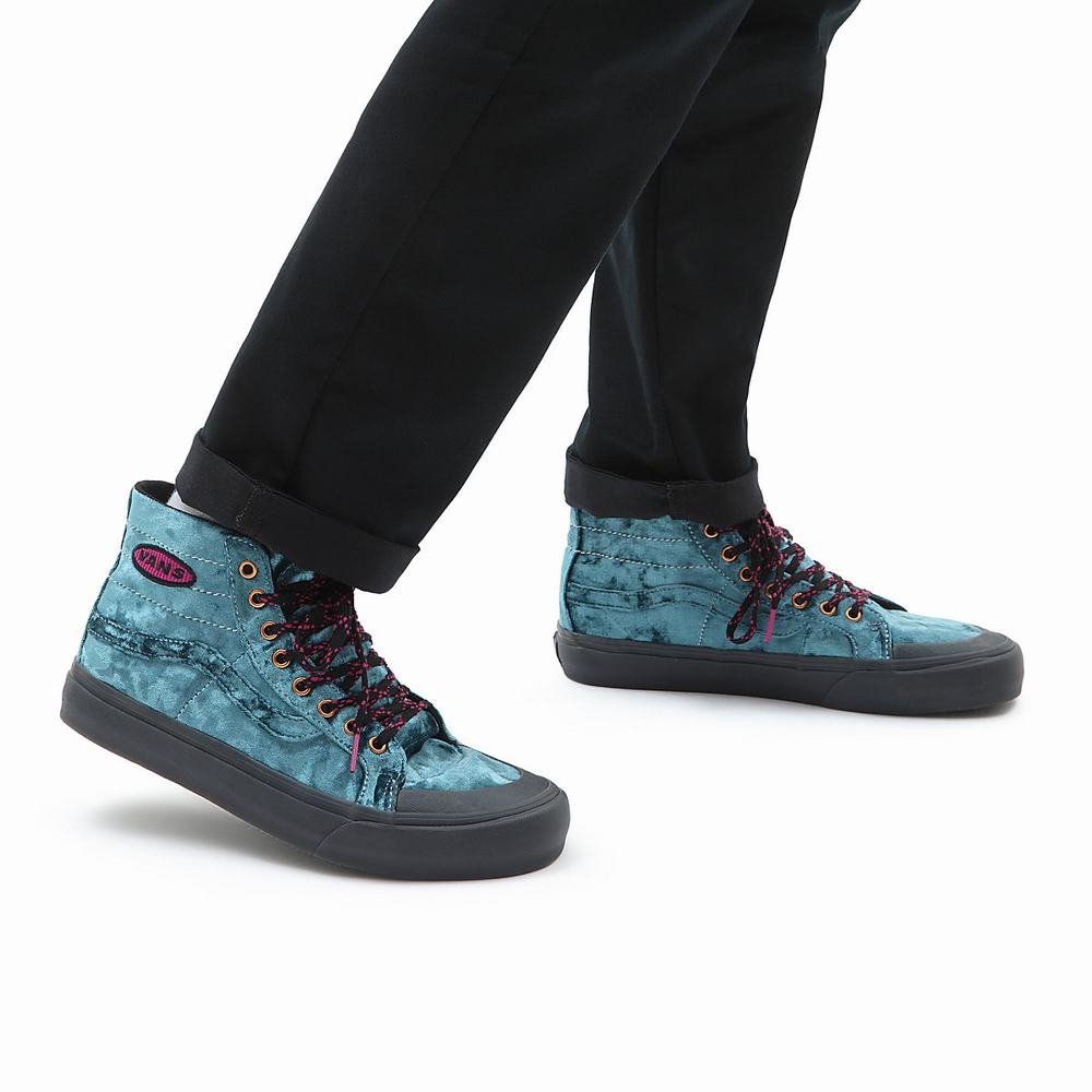 Tenis Botas Vans X Curren X Knost Sk8-Hi 138 Decon Vr3 SF Mujer Azules | KSR061725