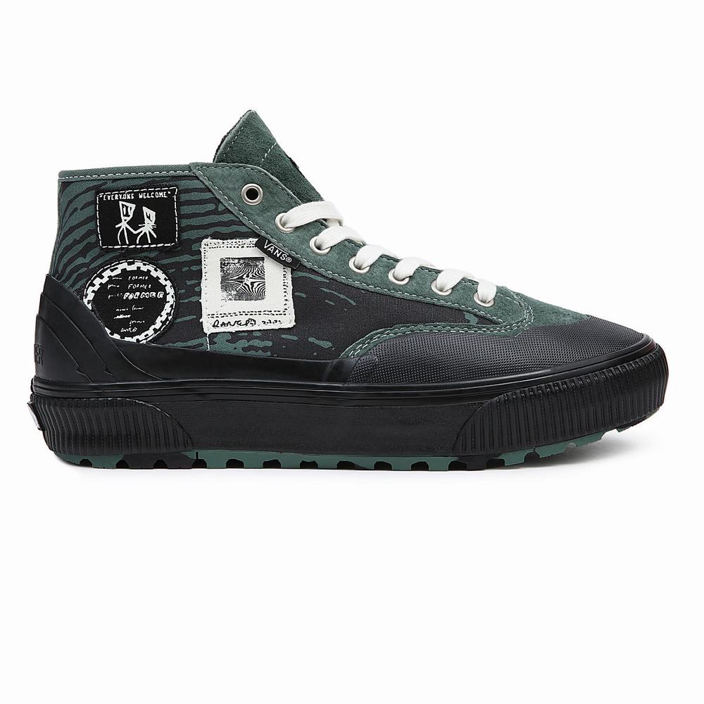 Tenis Botas Vans X Former Destruct Mid MTE-1 Hombre Negras/Verde | BFS520796