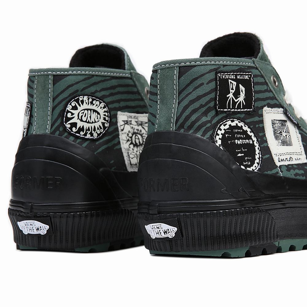 Tenis Botas Vans X Former Destruct Mid MTE-1 Hombre Negras/Verde | BFS520796