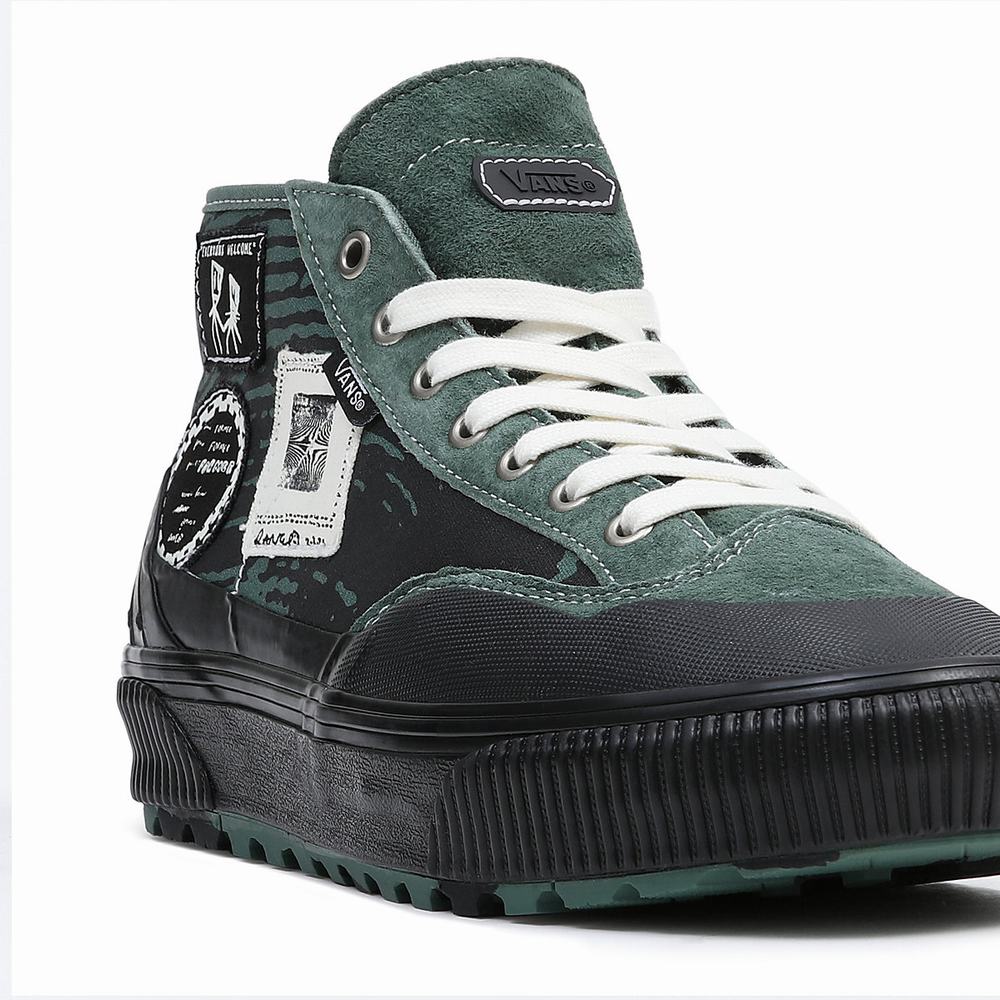 Tenis Botas Vans X Former Destruct Mid MTE-1 Hombre Negras/Verde | BFS520796