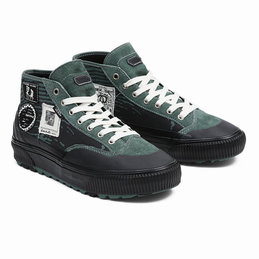 Tenis Botas Vans X Former Destruct Mid MTE-1 Mujer Negras/Verde | TLQ570392