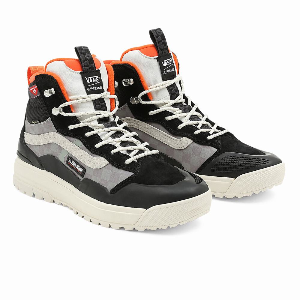 Tenis Botas Vans X Napapijri UltraRange EXO Hi Gore-Tex MTE-2 Hombre Negras/Gris | RLX701263