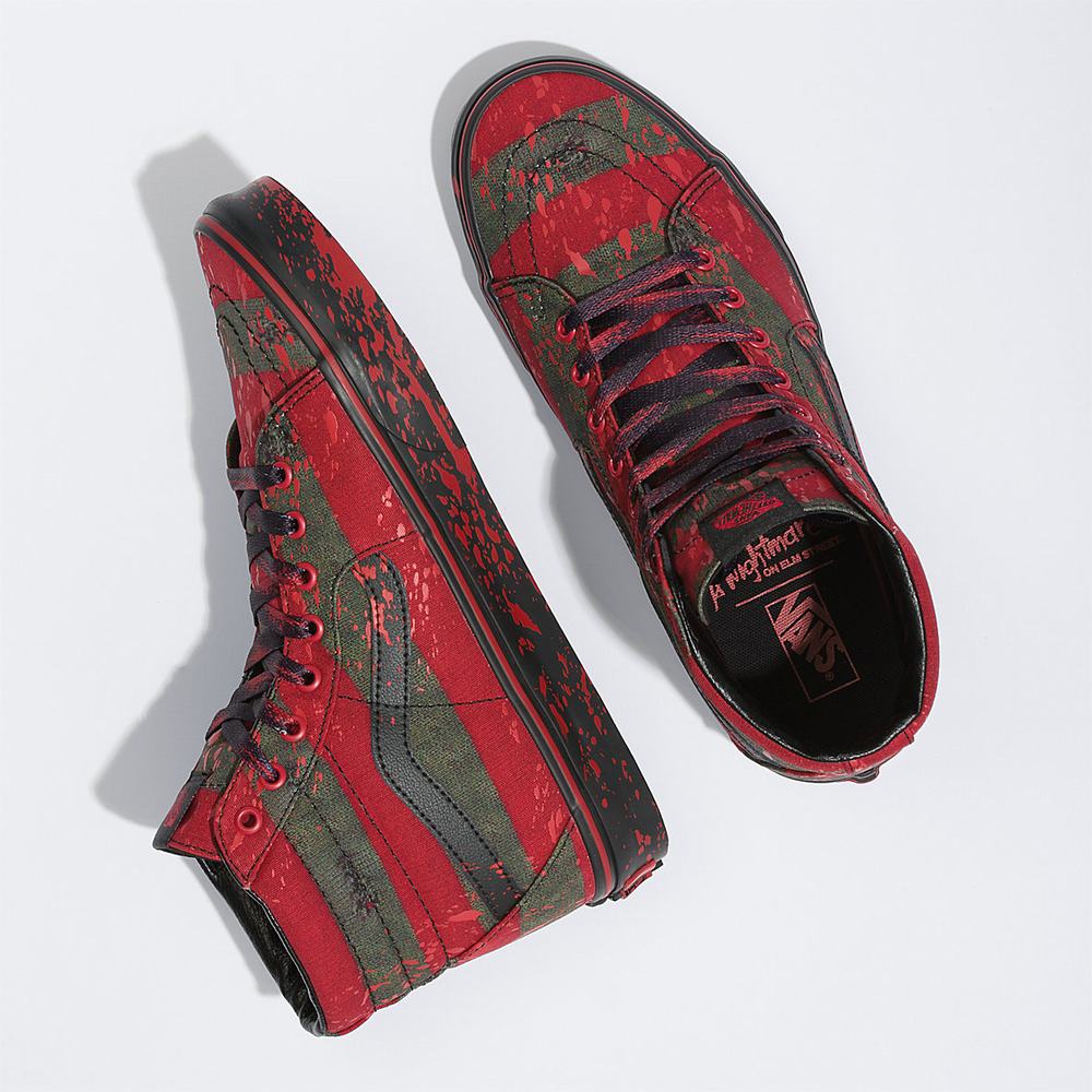 Tenis Botas Vans X Nightmare On Elm Calle Sk8-Hi Hombre Rojas | FEB947516