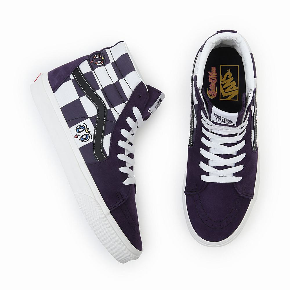 Tenis Botas Vans X Pretty Guardian Sailor Moon Sk8-Hi Hombre Blancas/Moradas | CFM105924