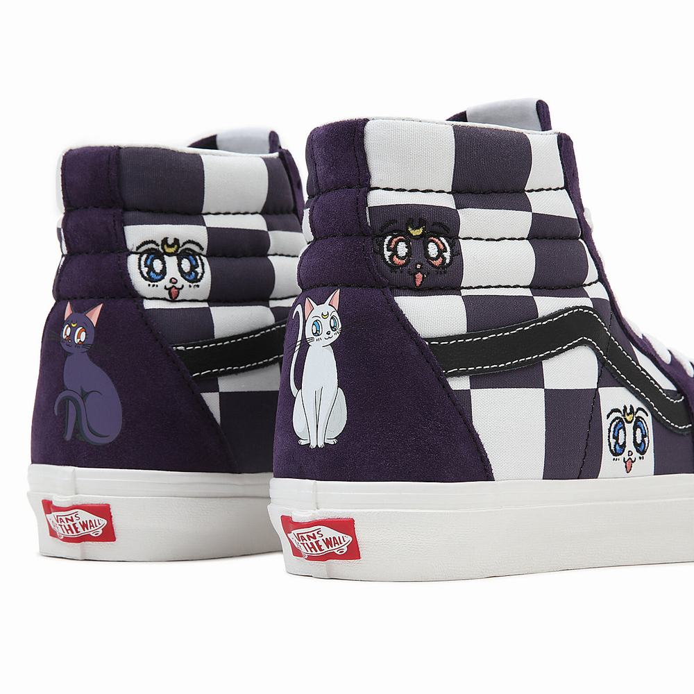 Tenis Botas Vans X Pretty Guardian Sailor Moon Sk8-Hi Hombre Blancas/Moradas | CFM105924