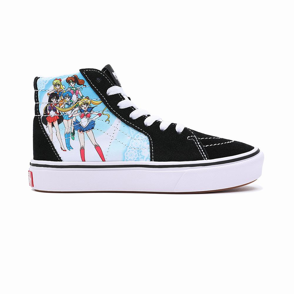 Tenis Botas Vans X Pretty Guardian Sailor Moon ComfyCush Sk8-Hi (4-8 years) Niños Negras | LWA480391