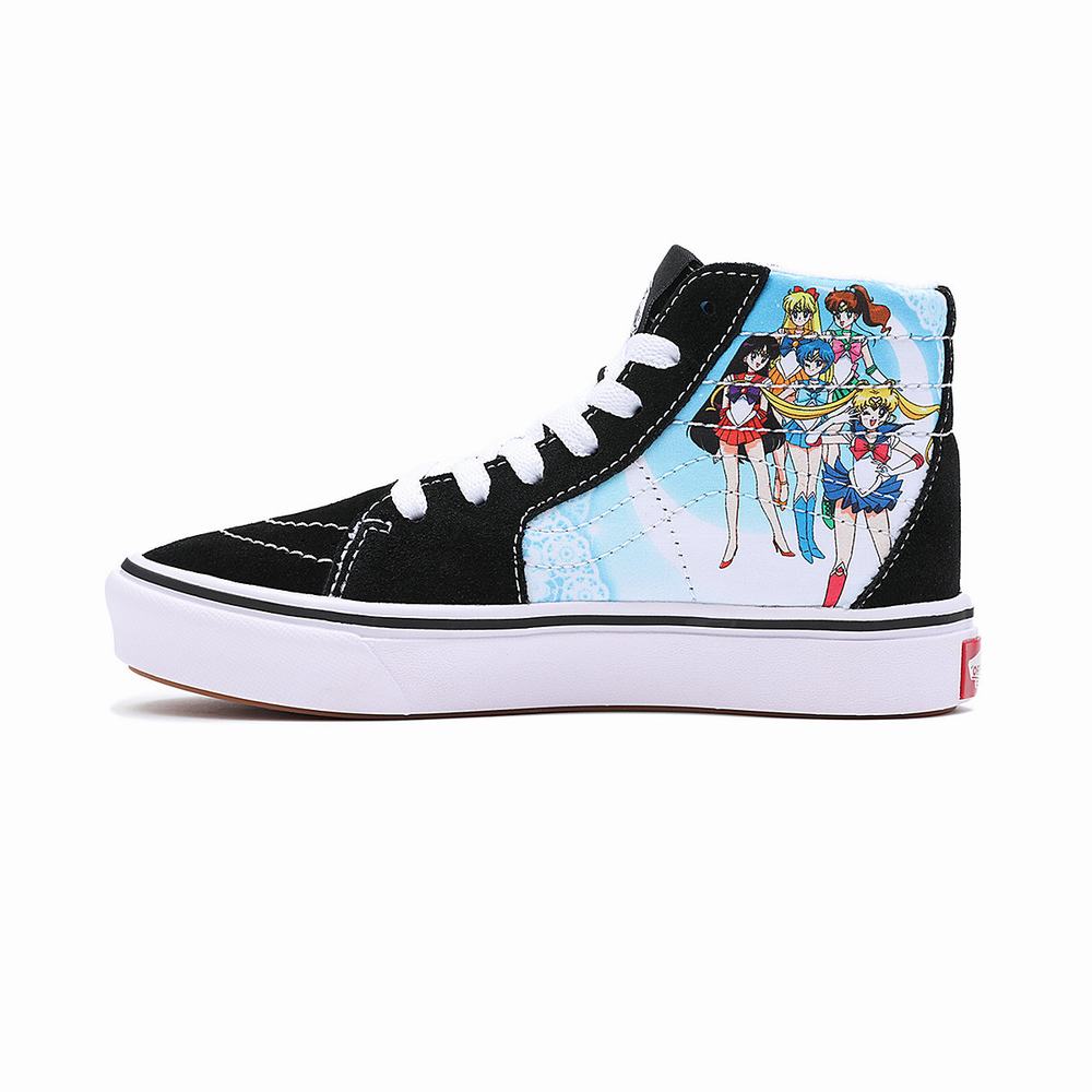 Tenis Botas Vans X Pretty Guardian Sailor Moon ComfyCush Sk8-Hi (4-8 years) Niños Negras | LWA480391