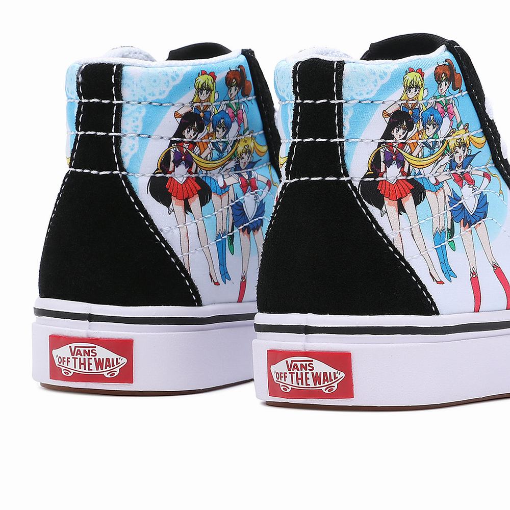 Tenis Botas Vans X Pretty Guardian Sailor Moon ComfyCush Sk8-Hi (4-8 years) Niños Negras | LWA480391