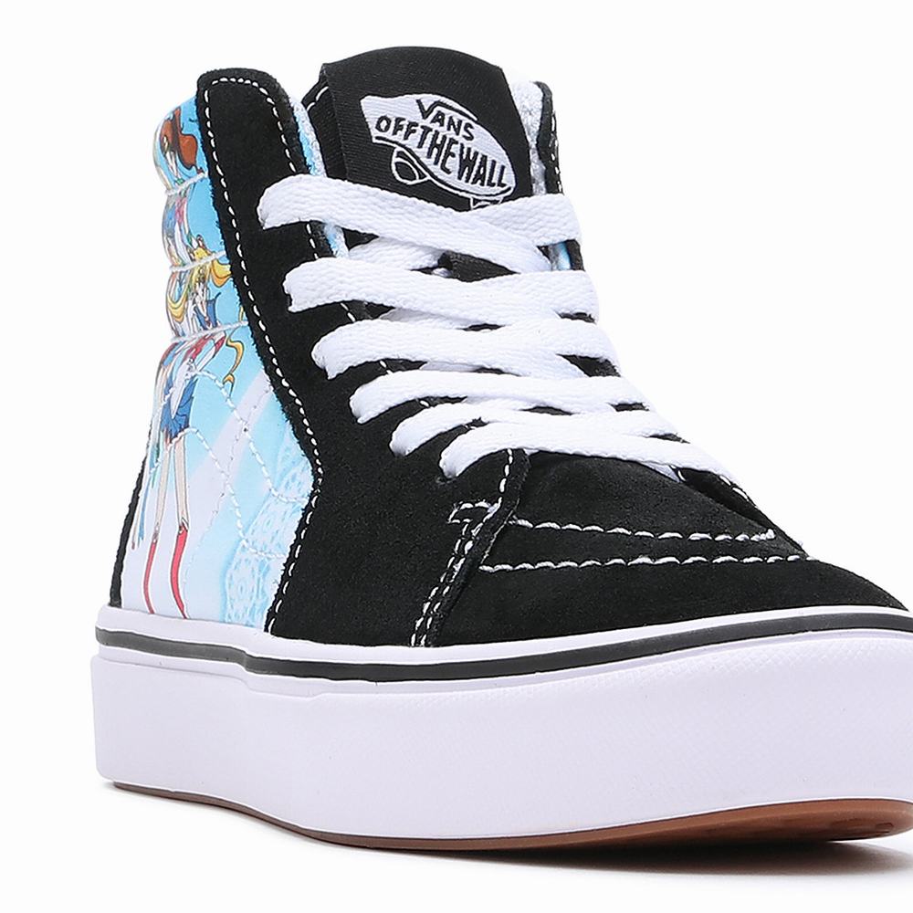 Tenis Botas Vans X Pretty Guardian Sailor Moon ComfyCush Sk8-Hi (4-8 years) Niños Negras | LWA480391