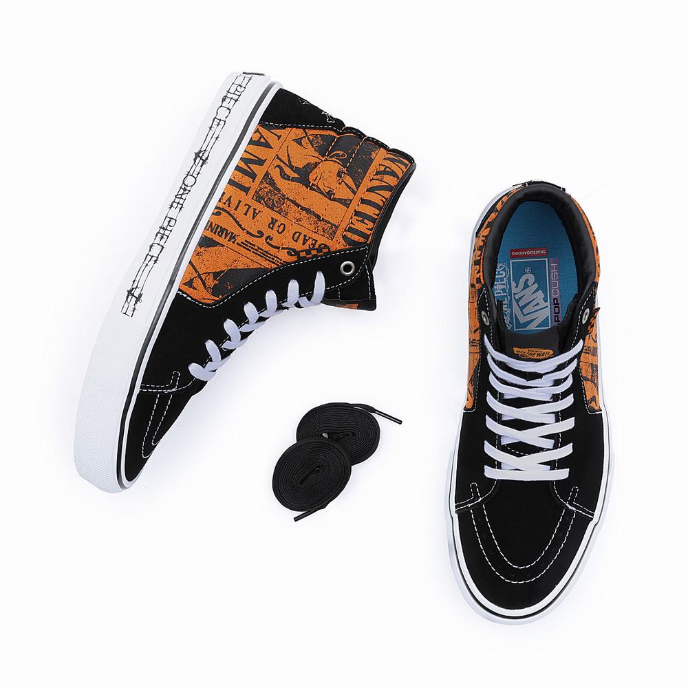 Tenis Botas Vans x One Piece Skate Sk8-Hi Hombre Naranjas | ZRY157346