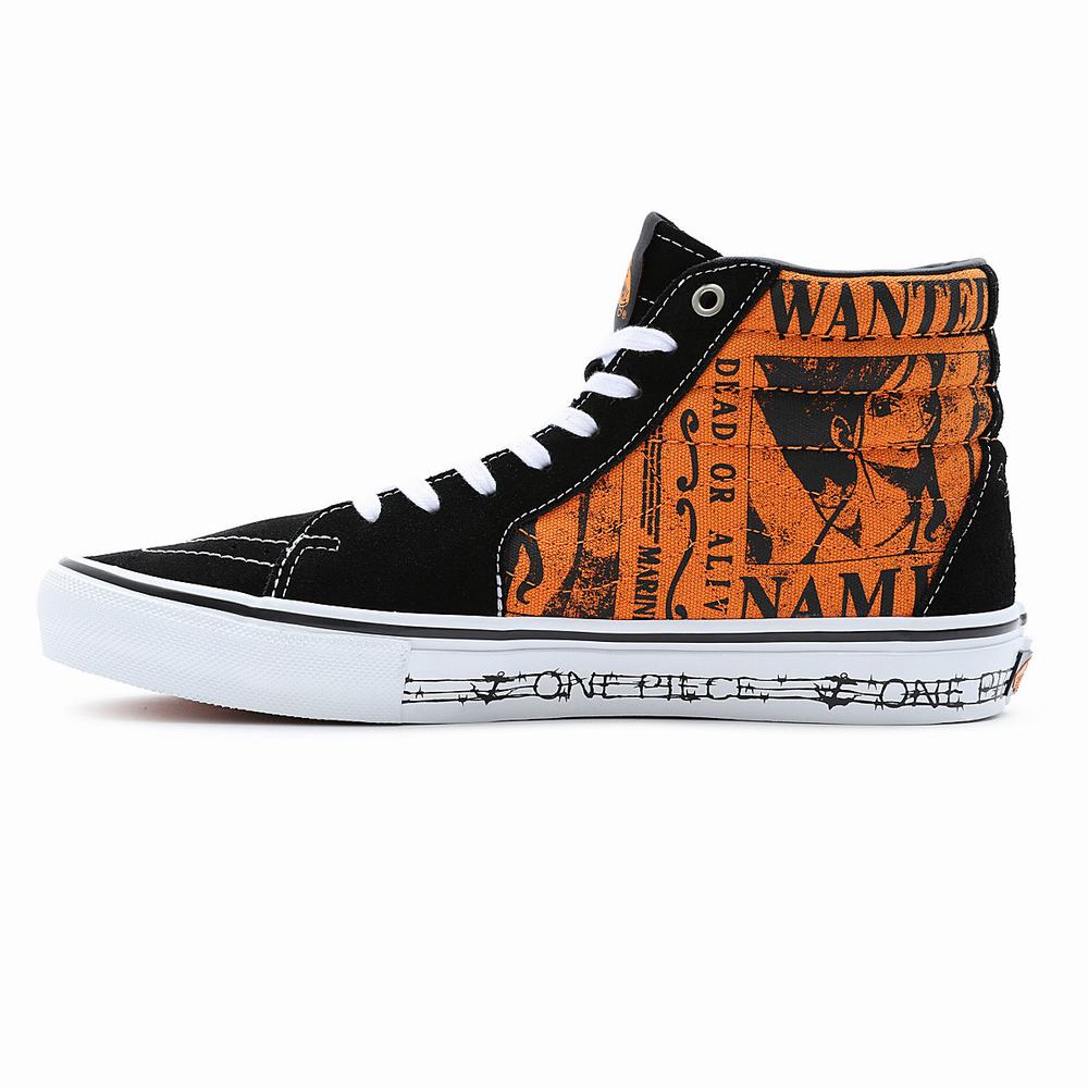 Tenis Botas Vans x One Piece Skate Sk8-Hi Hombre Naranjas | ZRY157346