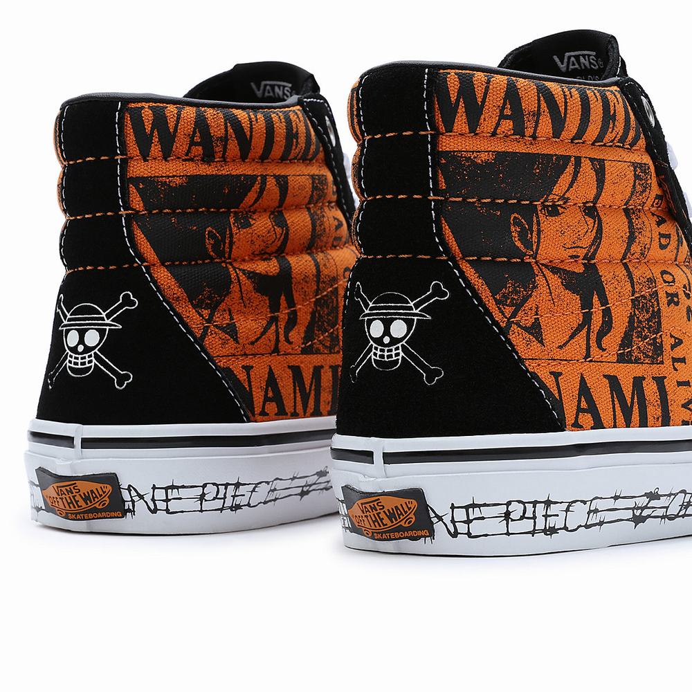 Tenis Botas Vans x One Piece Skate Sk8-Hi Hombre Naranjas | ZRY157346