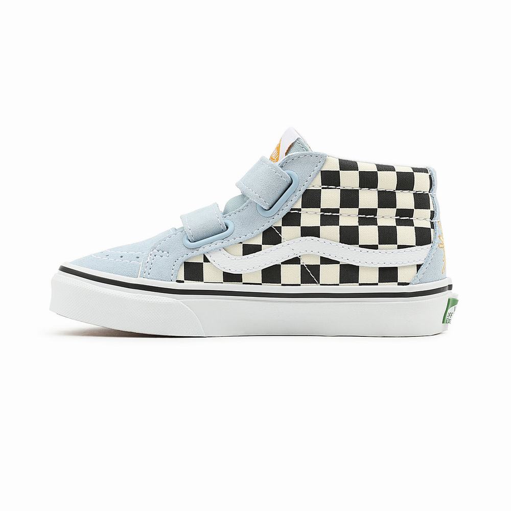 Tenis Botas Vans x Skateistan Sk8-Mid Reissue V (4-8 years) Niños Negras/Blancas | RWT149253