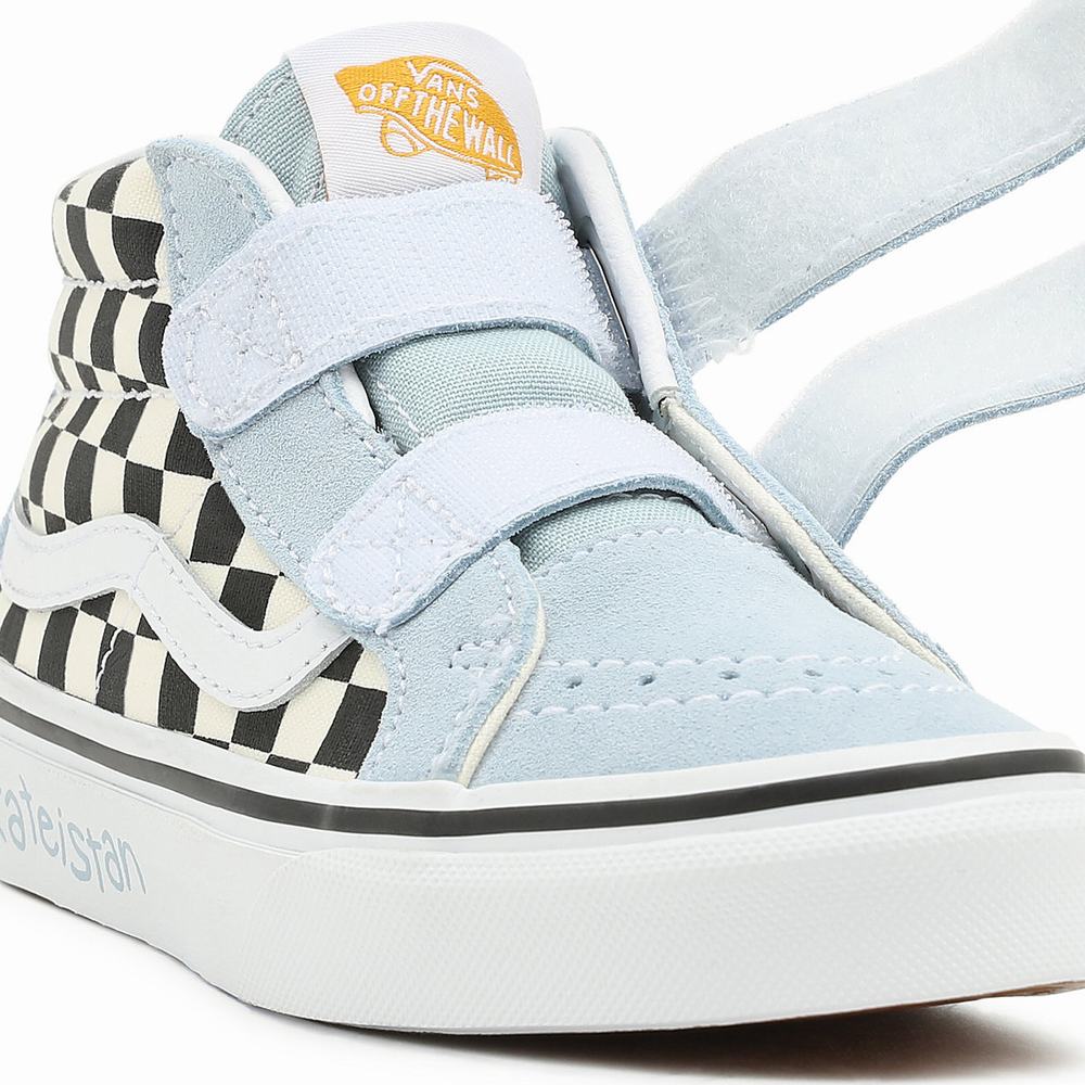 Tenis Botas Vans x Skateistan Sk8-Mid Reissue V (4-8 years) Niños Negras/Blancas | RWT149253