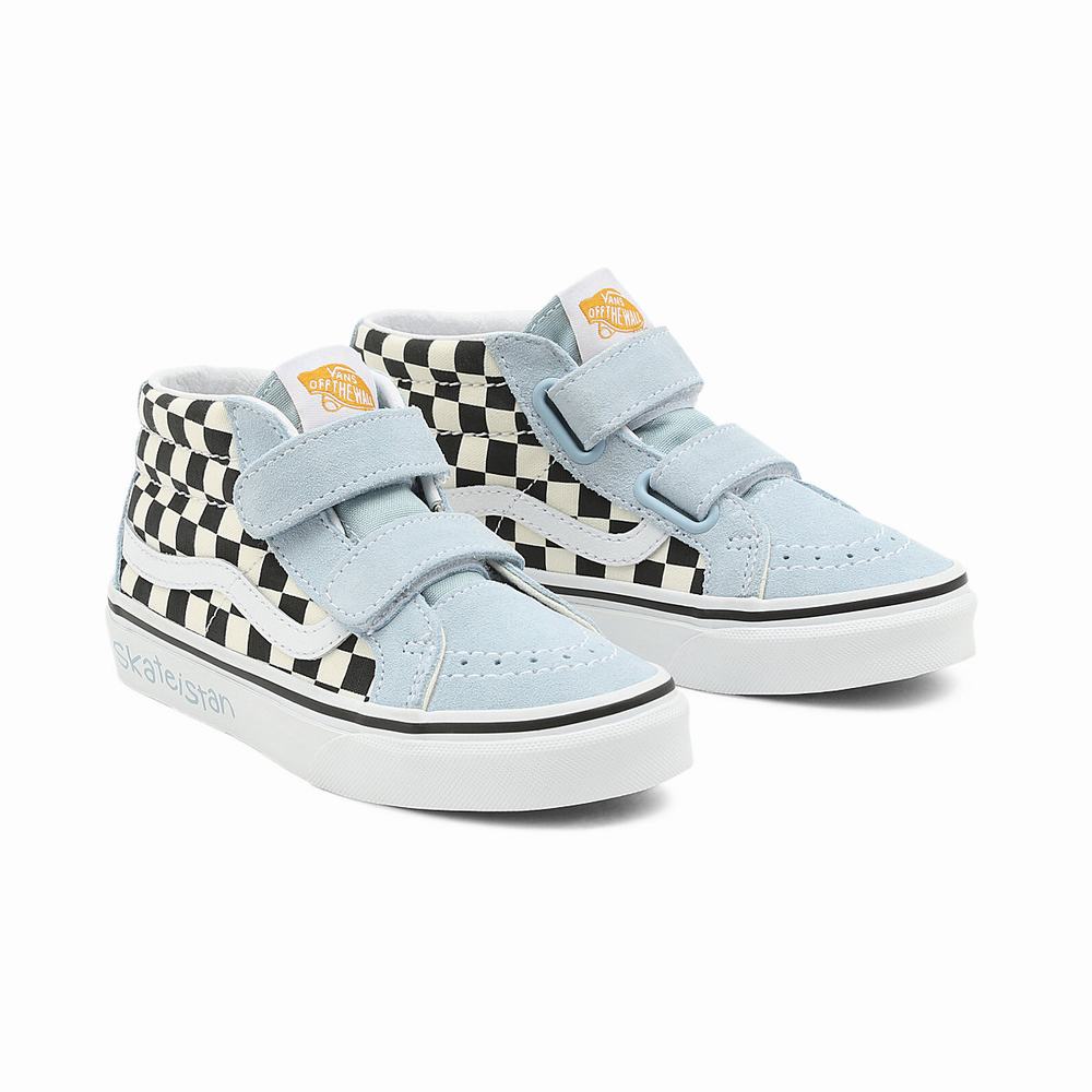 Tenis Botas Vans x Skateistan Sk8-Mid Reissue V (4-8 years) Niños Negras/Blancas | RWT149253