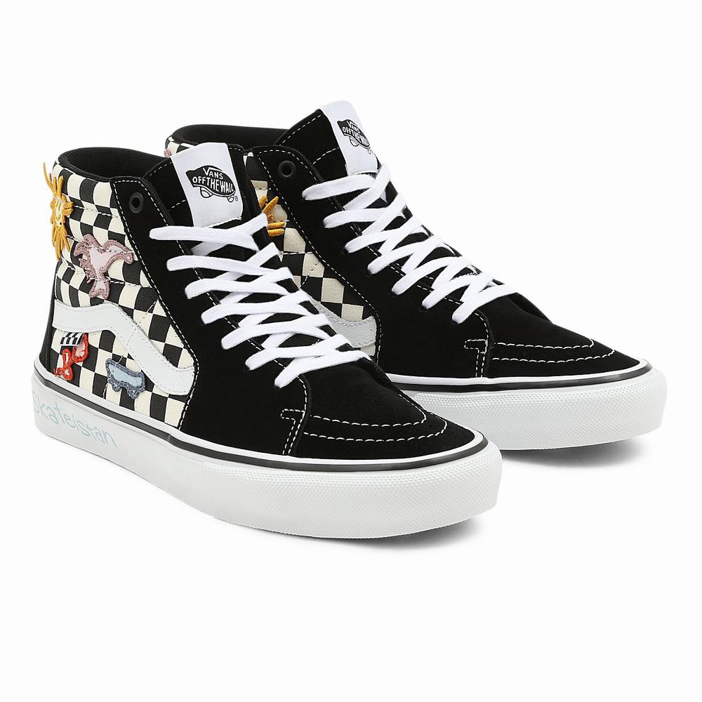 Tenis Botas Vans x Skateistan Skate Sk8-Hi Hombre Negras/Blancas | NIX437169