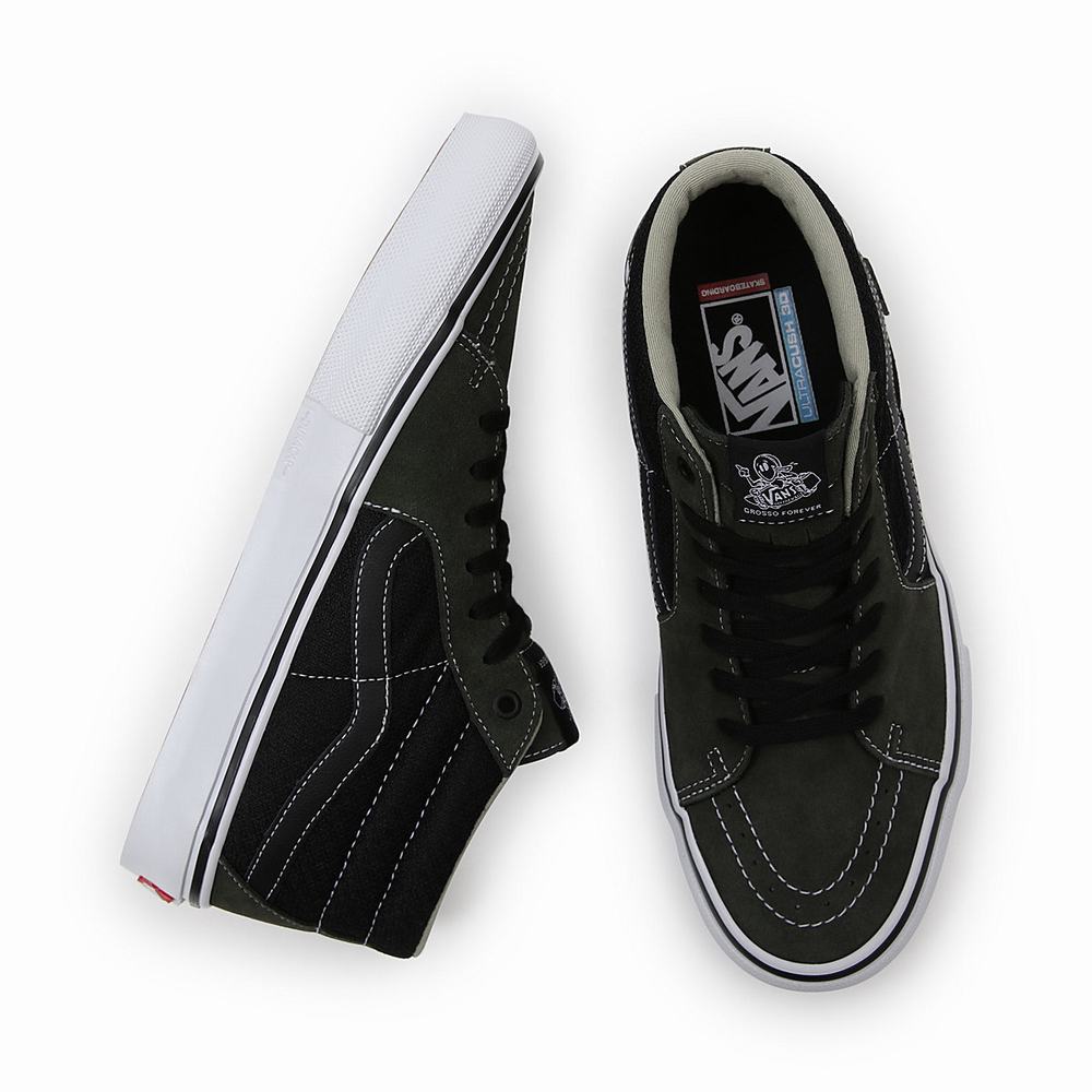 Tenis Skate Vans Grosso Mid Hombre Verde | BPO974302