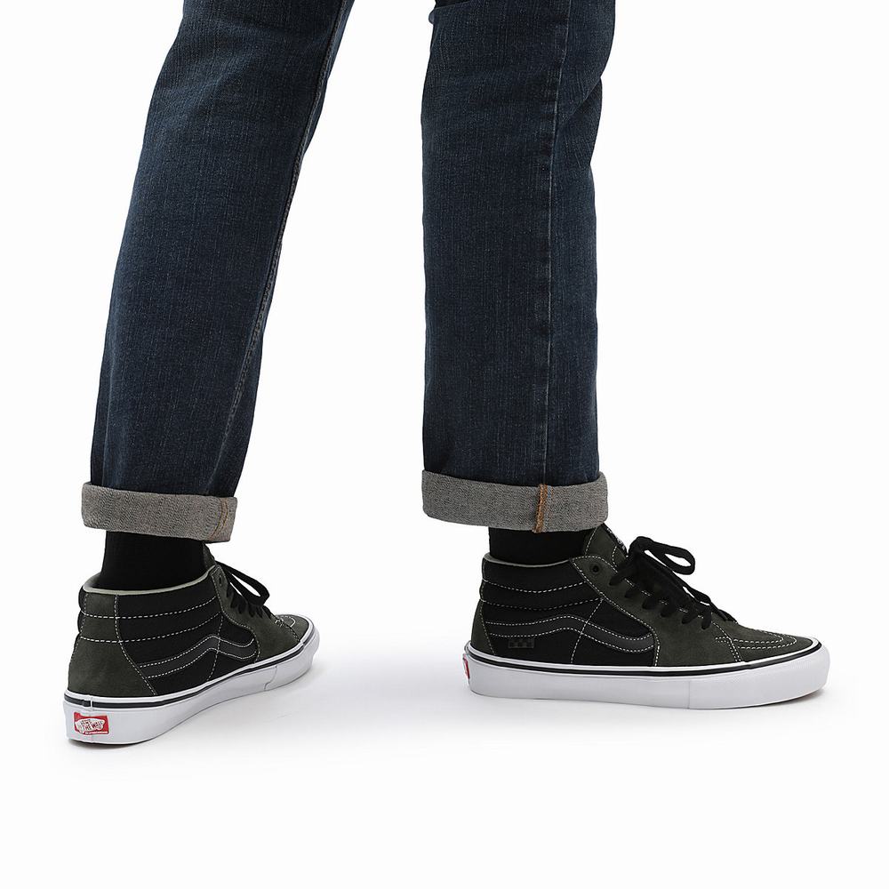 Tenis Skate Vans Grosso Mid Hombre Verde | BPO974302