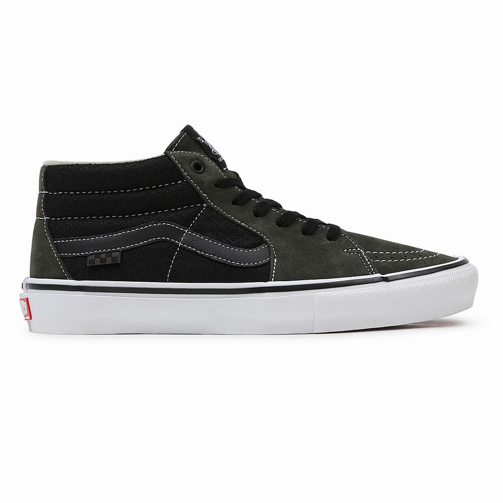 Tenis Skate Vans Grosso Mid Hombre Verde | BPO974302