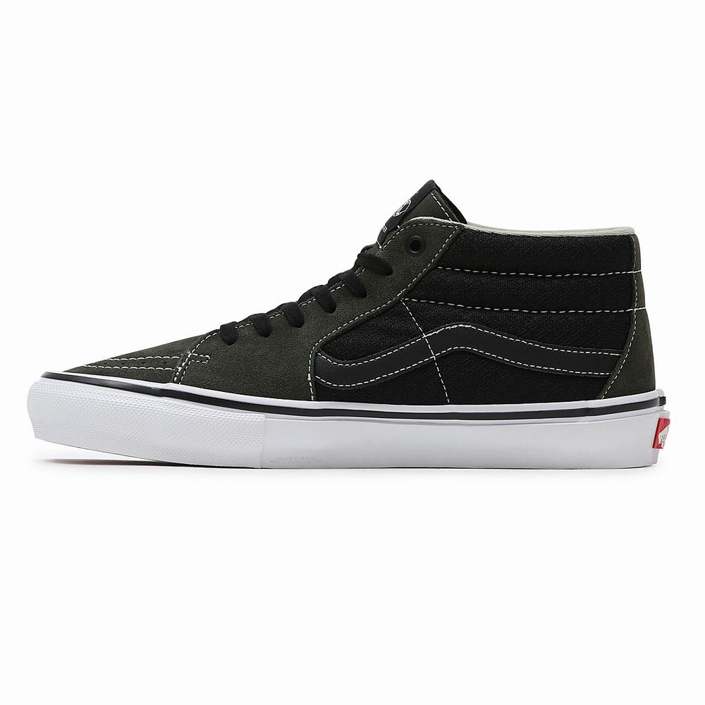 Tenis Skate Vans Grosso Mid Hombre Verde | BPO974302