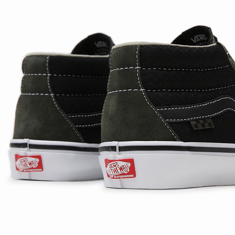 Tenis Skate Vans Grosso Mid Hombre Verde | BPO974302