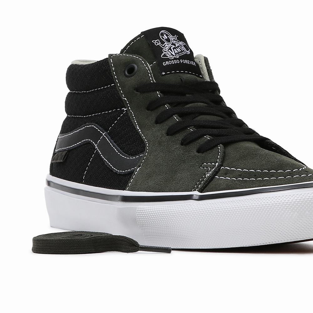 Tenis Skate Vans Grosso Mid Hombre Verde | BPO974302