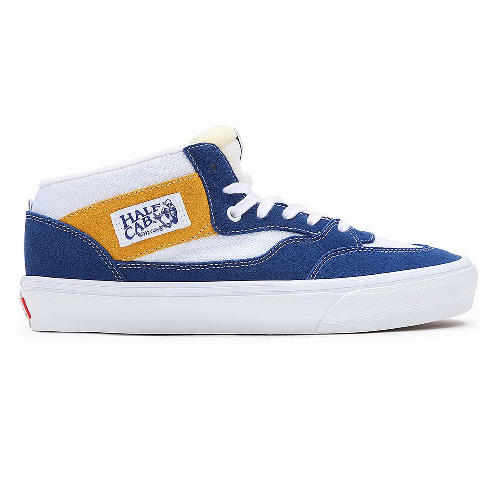 Tenis Skate Vans Half Cab '92 Hombre Azules/Blancas | WGE490538