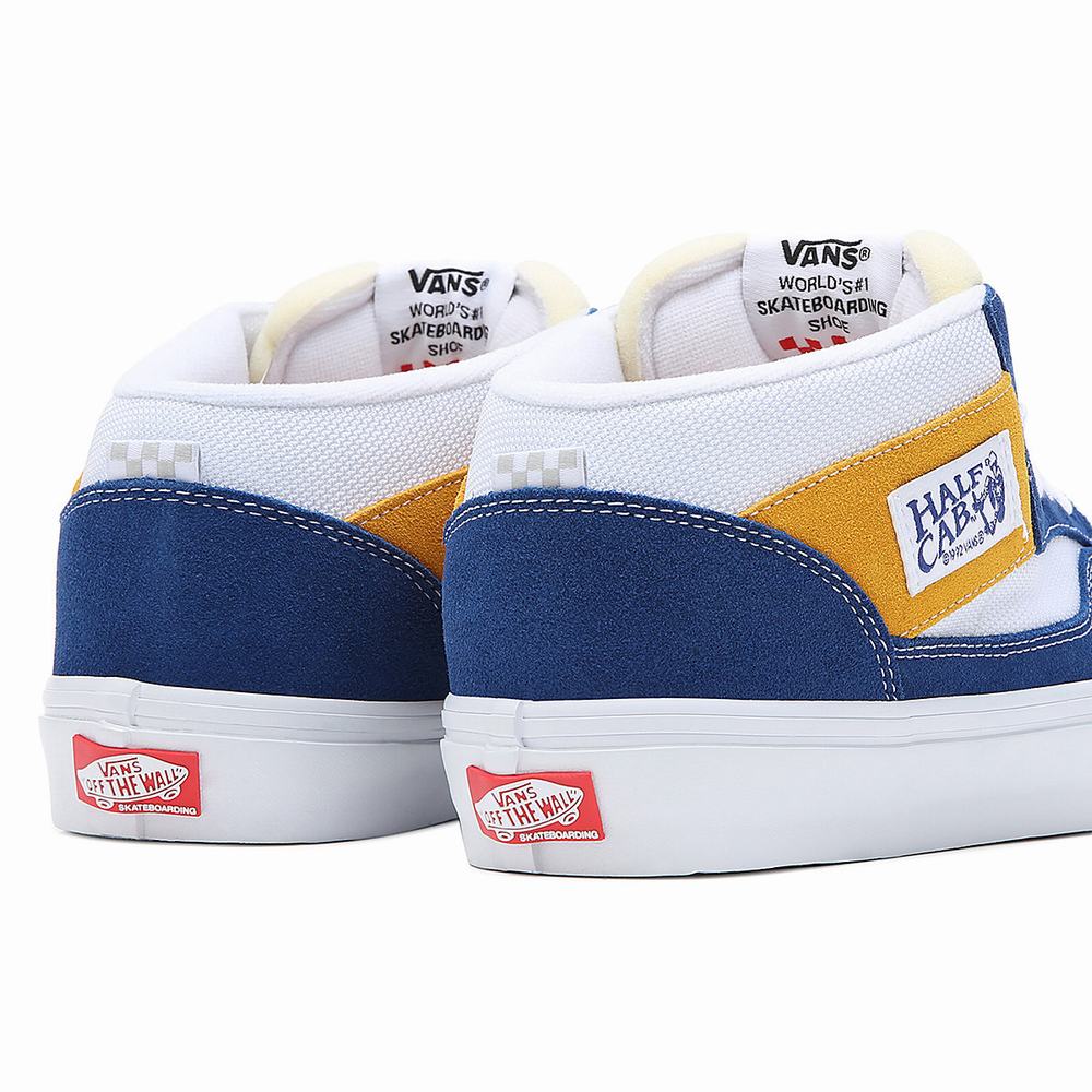 Tenis Skate Vans Half Cab '92 Hombre Azules/Blancas | WGE490538