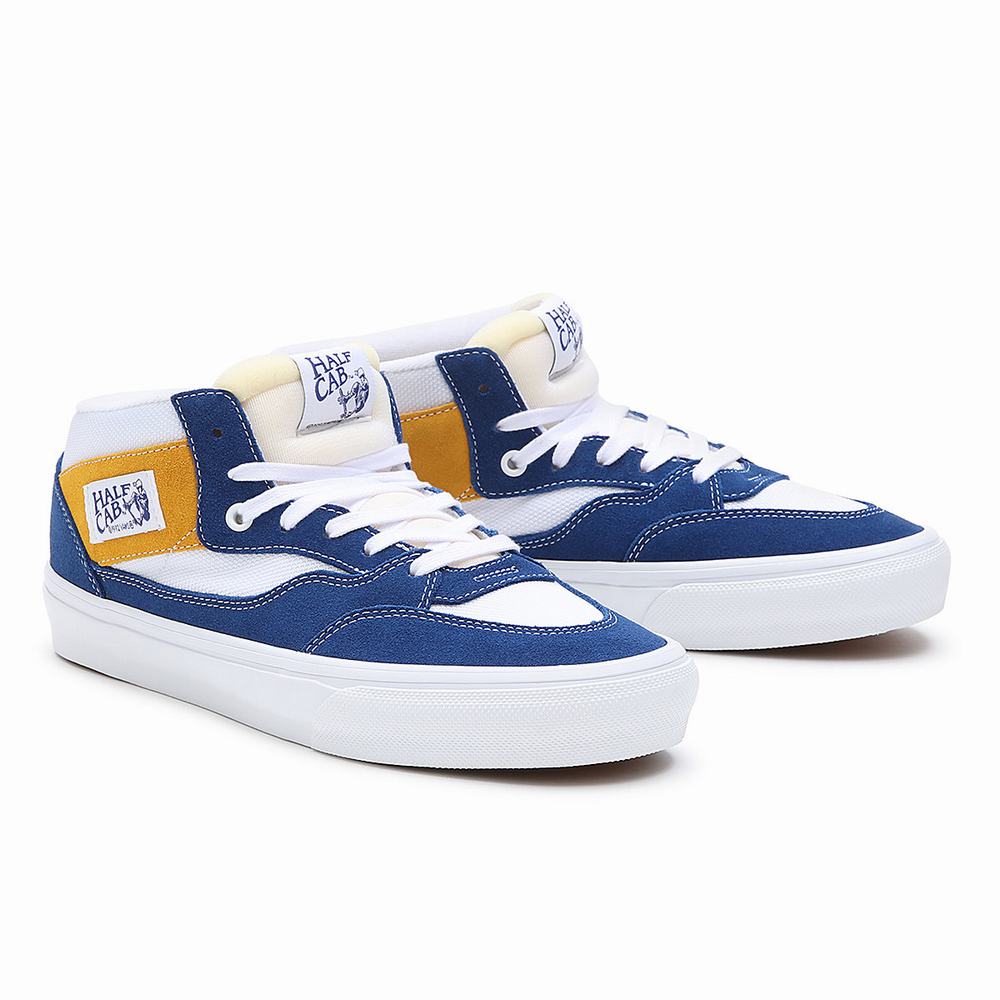 Tenis Skate Vans Half Cab \'92 Hombre Azules/Blancas | WGE490538