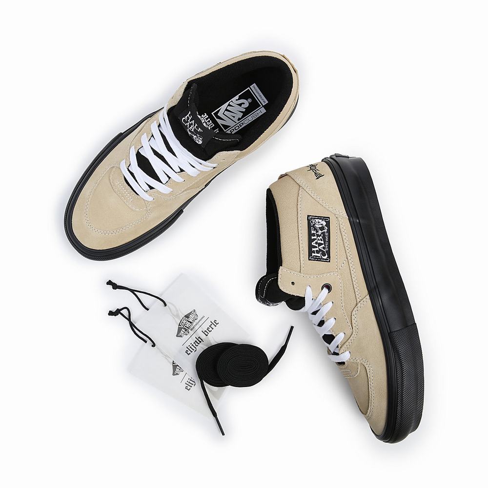 Tenis Skate Vans Half Cab Hombre Beige | CQP968315