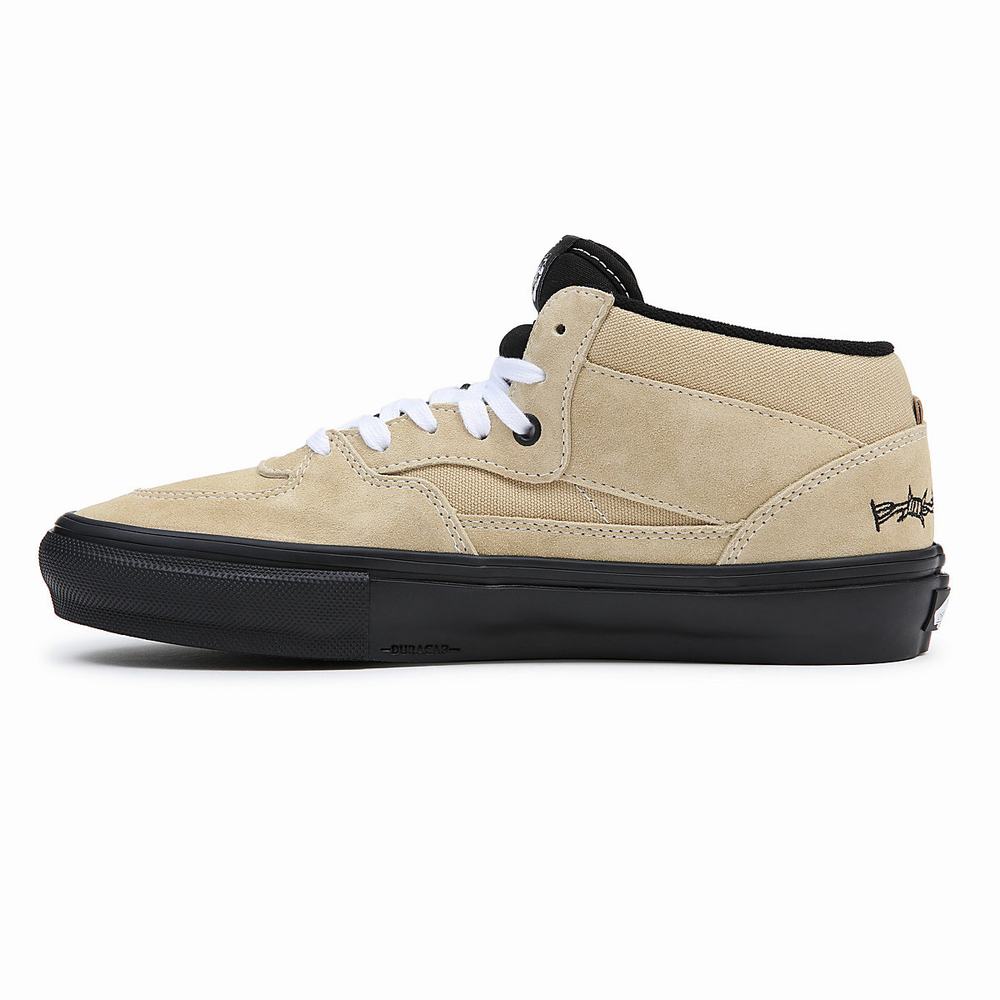 Tenis Skate Vans Half Cab Hombre Beige | CQP968315