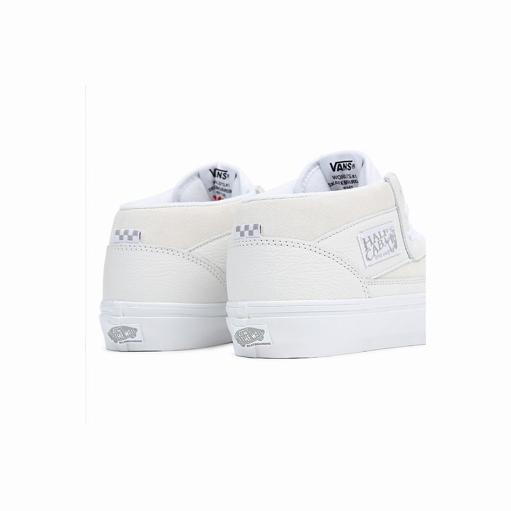 Tenis Skate Vans Half Cab Hombre Blancas | MGN965470