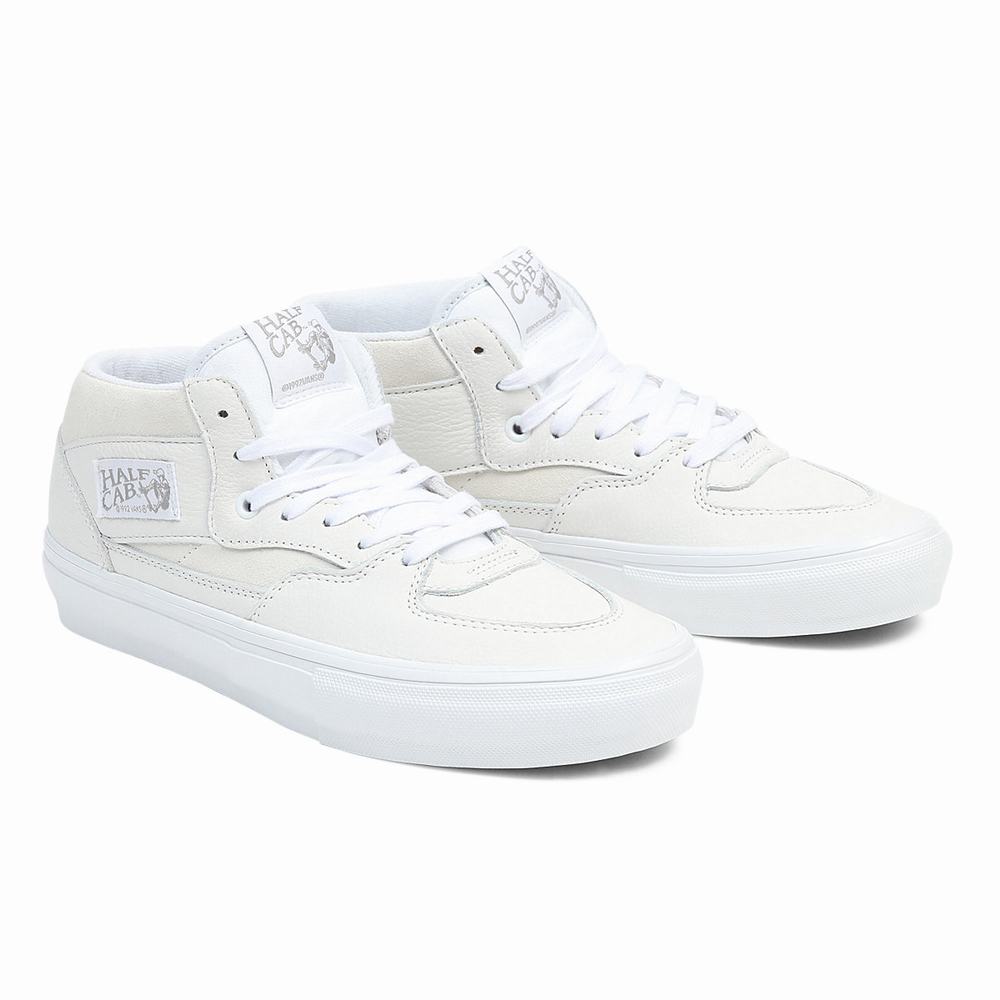 Tenis Skate Vans Half Cab Hombre Blancas | MGN965470