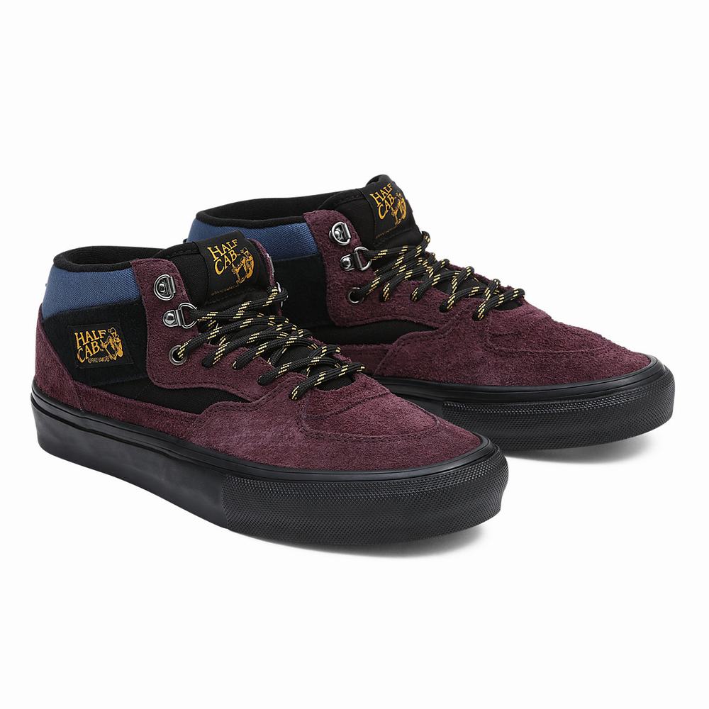 Tenis Skate Vans Half Cab Hombre Moradas | LWE942706