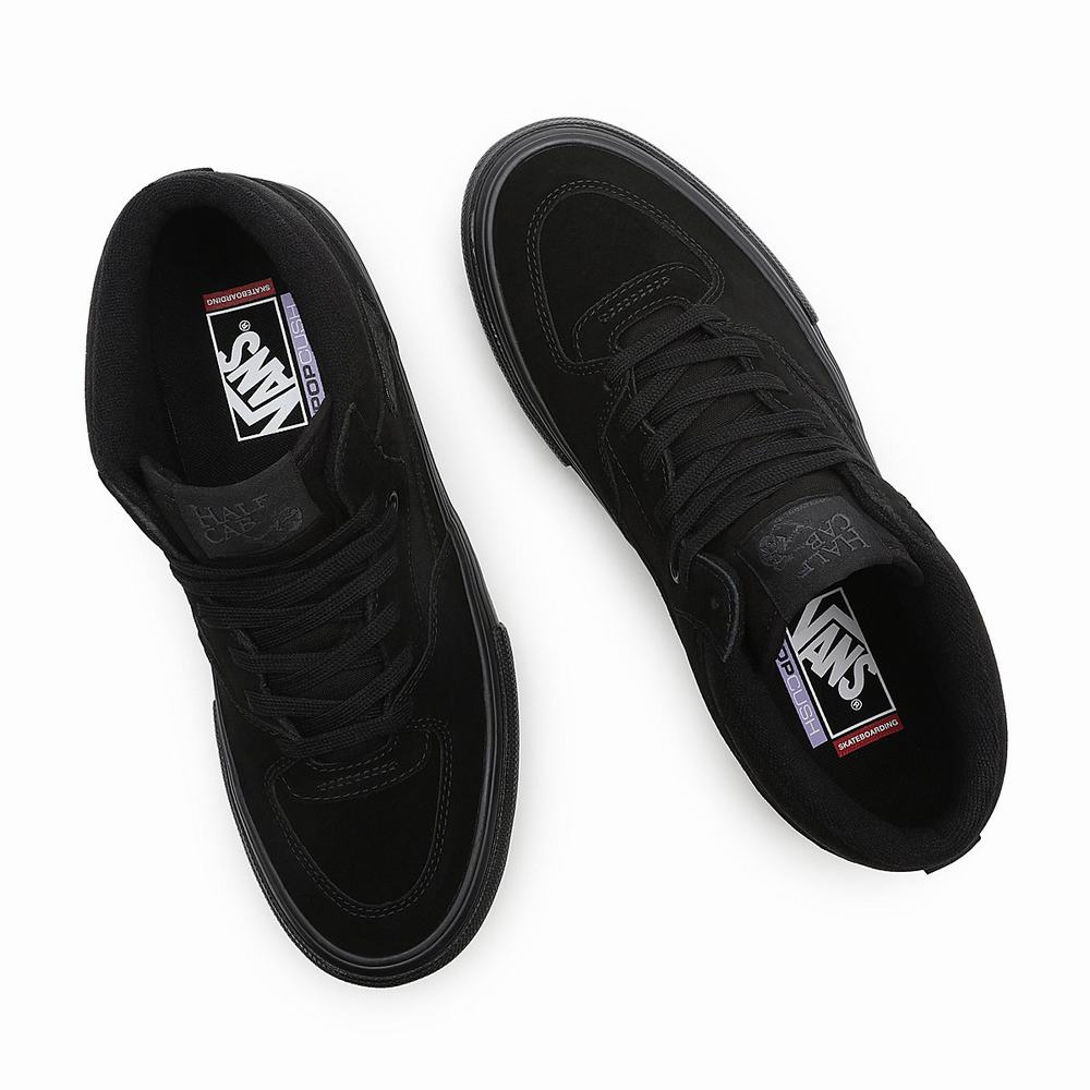 Tenis Skate Vans Half Cab Hombre Negras | BEK975481