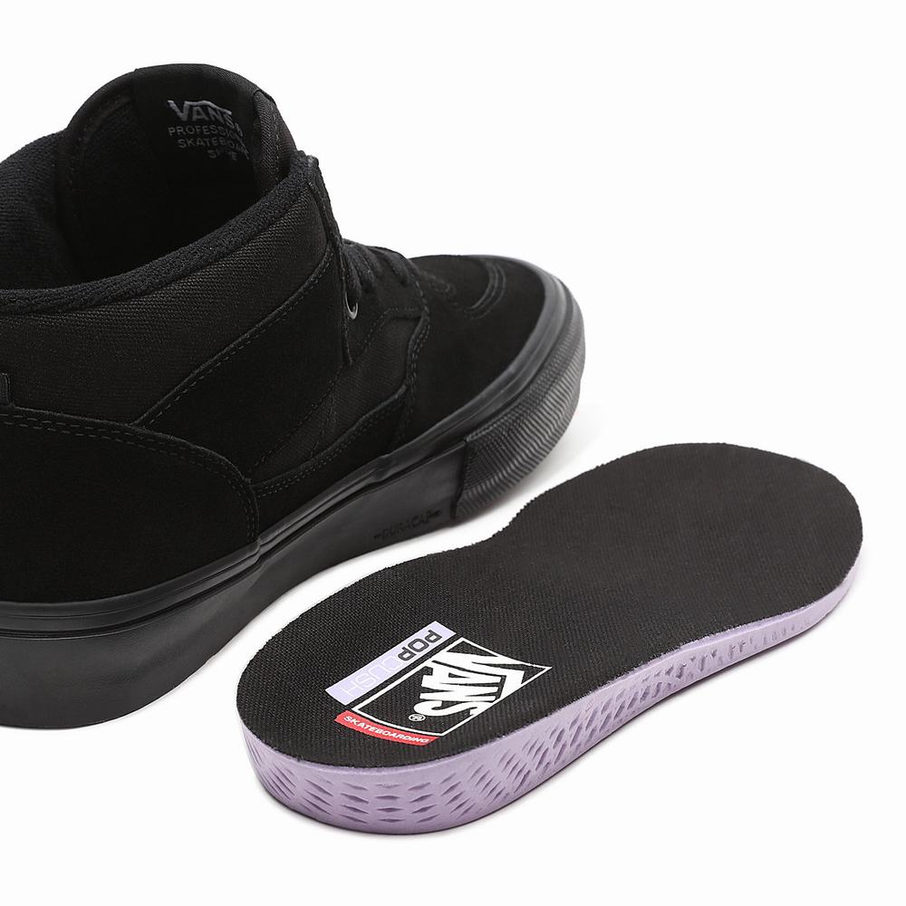 Tenis Skate Vans Half Cab Hombre Negras | BEK975481