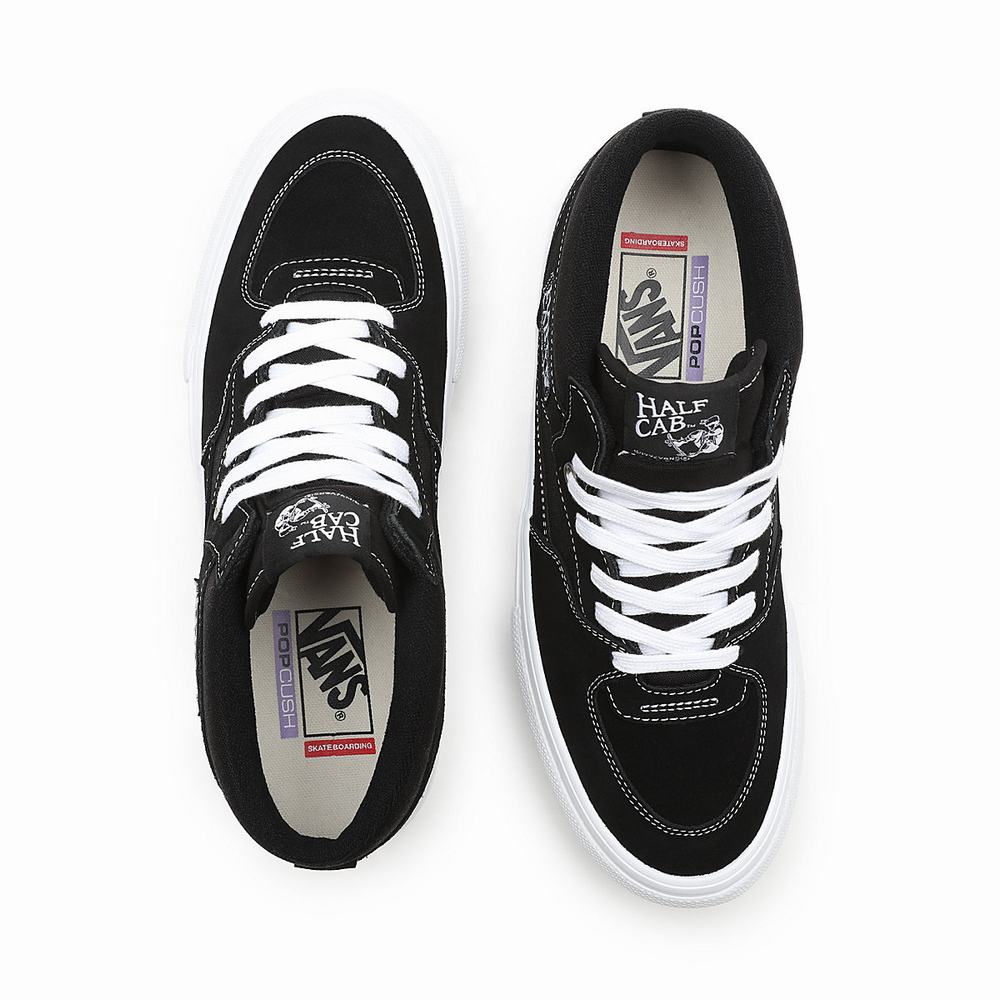 Tenis Skate Vans Half Cab Hombre Negras | CQS726041