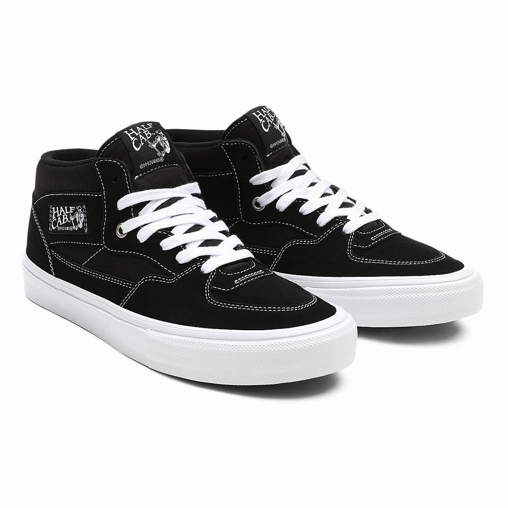 Tenis Skate Vans Half Cab Hombre Negras | CQS726041