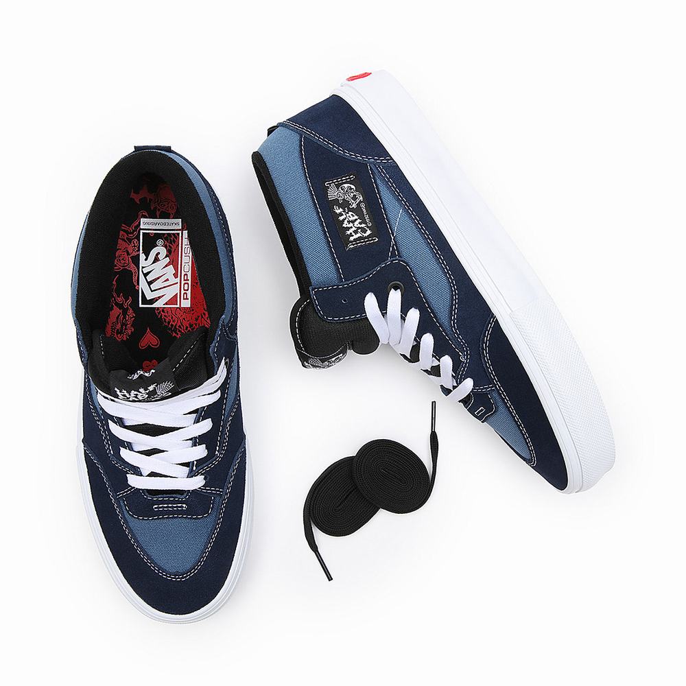 Tenis Skate Vans Mike Gigliotti Skate Half Cab 92 VCU Mujer Azul Marino | PFD384925