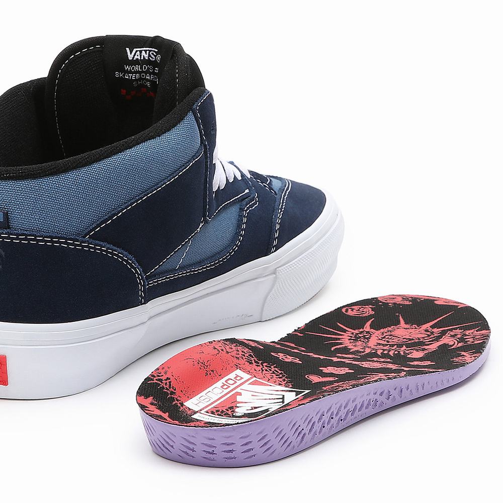 Tenis Skate Vans Mike Gigliotti Skate Half Cab 92 VCU Mujer Azul Marino | PFD384925