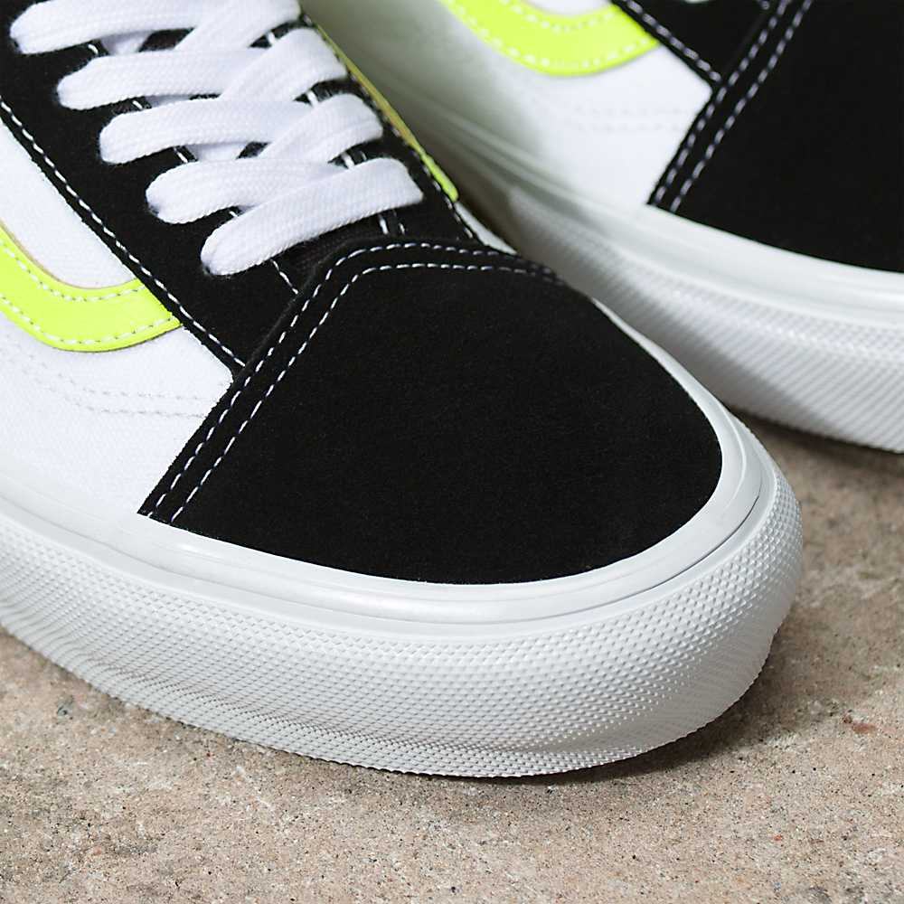 Tenis Skate Vans Neon Skate Old Skool Mujer Blancas/Amarillo | XEC106254