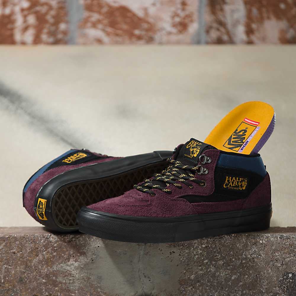 Tenis Skate Vans Outdoor Skate Half Cab Shoes Hombre Moradas/Negras | DKQ209354