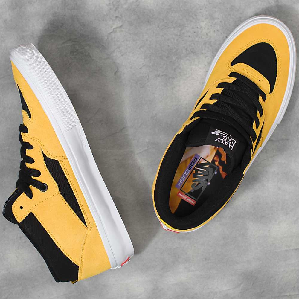 Tenis Skate Vans X Bruce Lee Skate Half Cab Mujer Negras/Amarillo | BWF217085