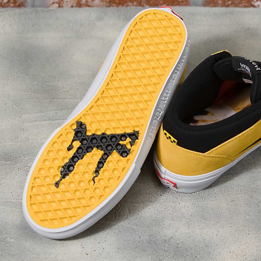 Tenis Skate Vans X Bruce Lee Skate Half Cab Mujer Negras/Amarillo | BWF217085