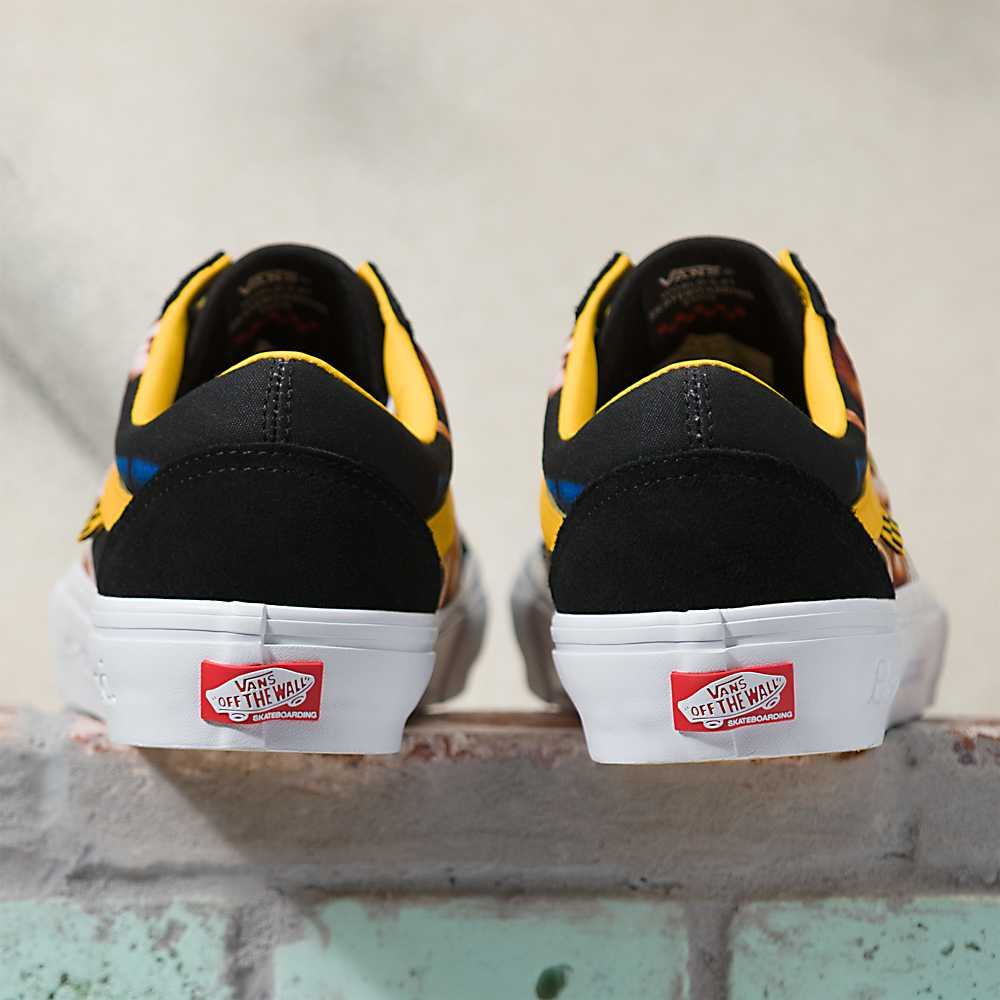 Tenis Skate Vans X Bruce Lee Skate Old Skool Mujer Negras/Amarillo | FLN130794