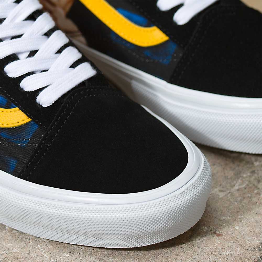 Tenis Skate Vans X Bruce Lee Skate Old Skool Mujer Negras/Amarillo | FLN130794