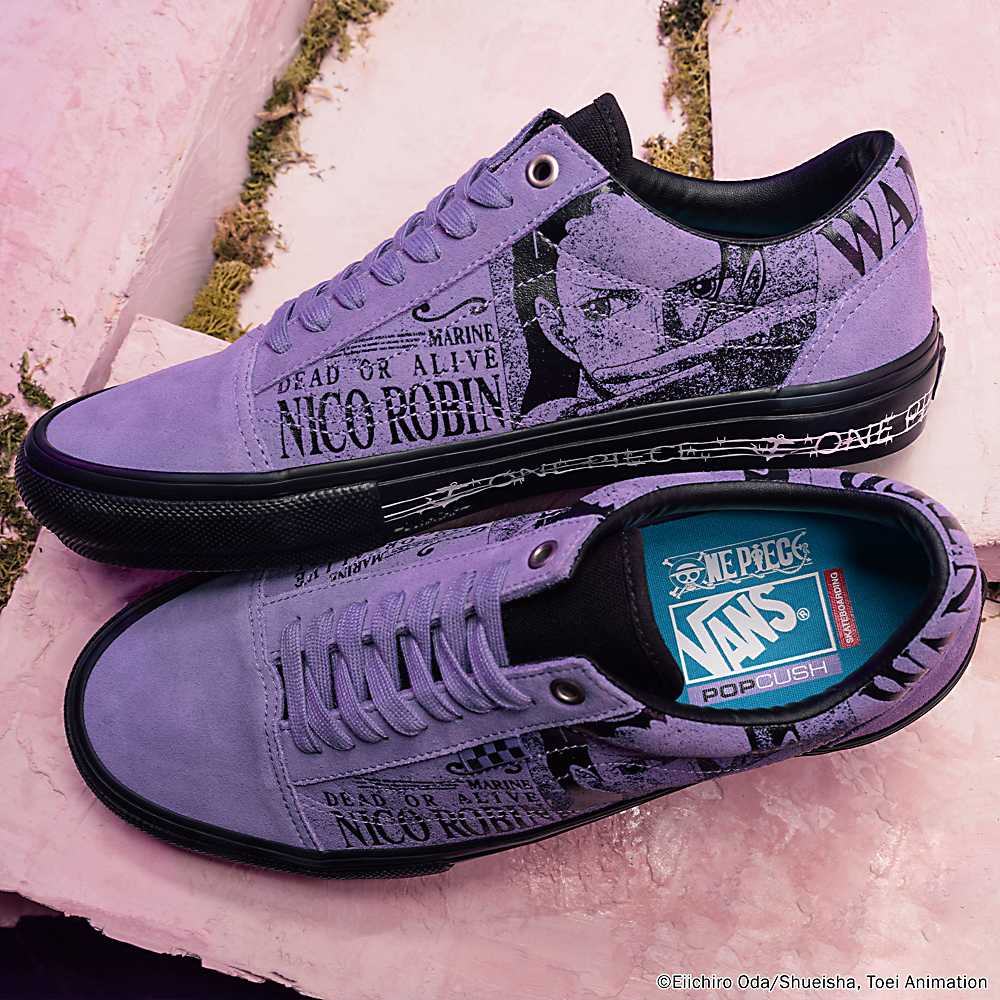 Tenis Skate Vans X One Piece Skate Old Skool Mujer Moradas | IFE825740