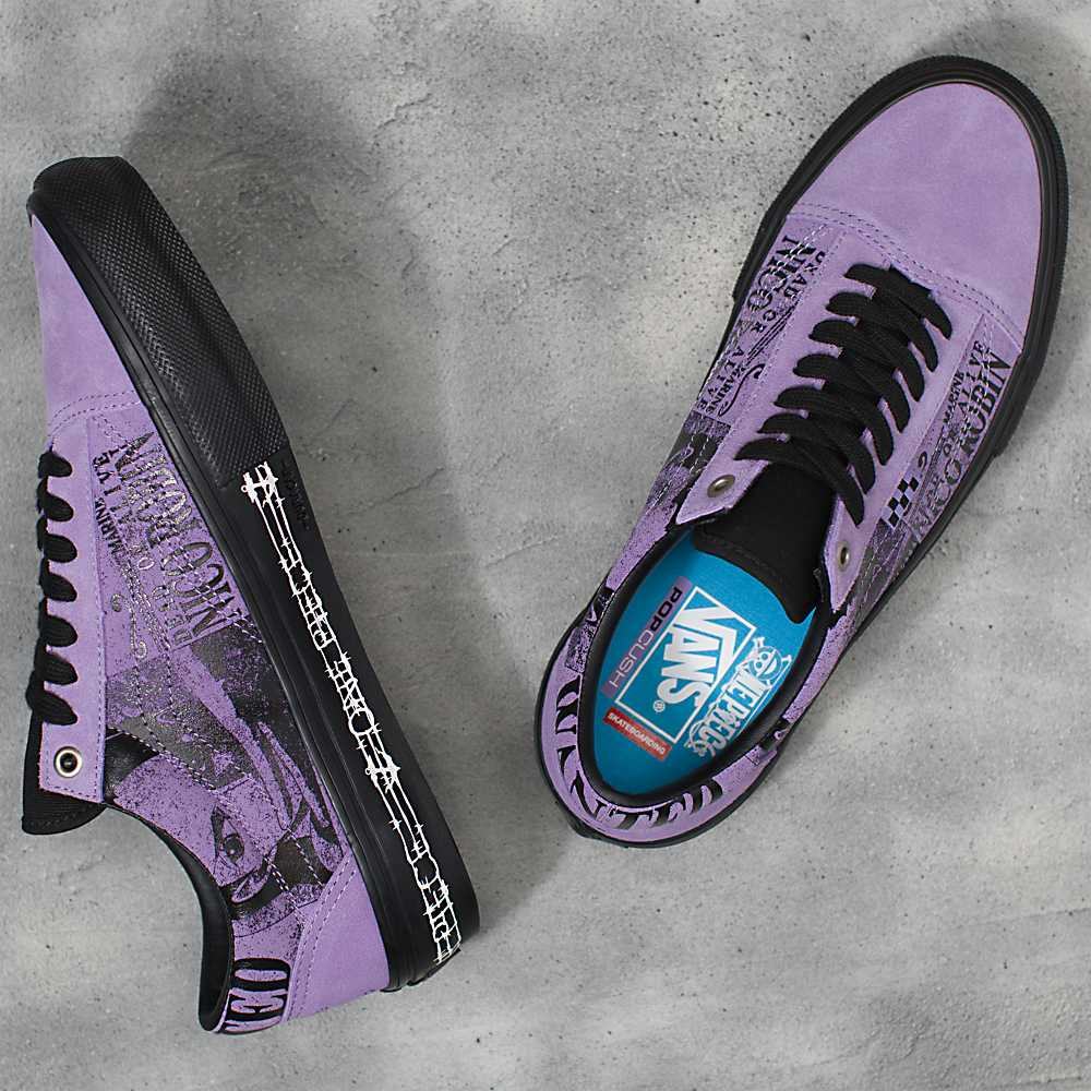 Tenis Skate Vans X One Piece Skate Old Skool Mujer Moradas | IFE825740