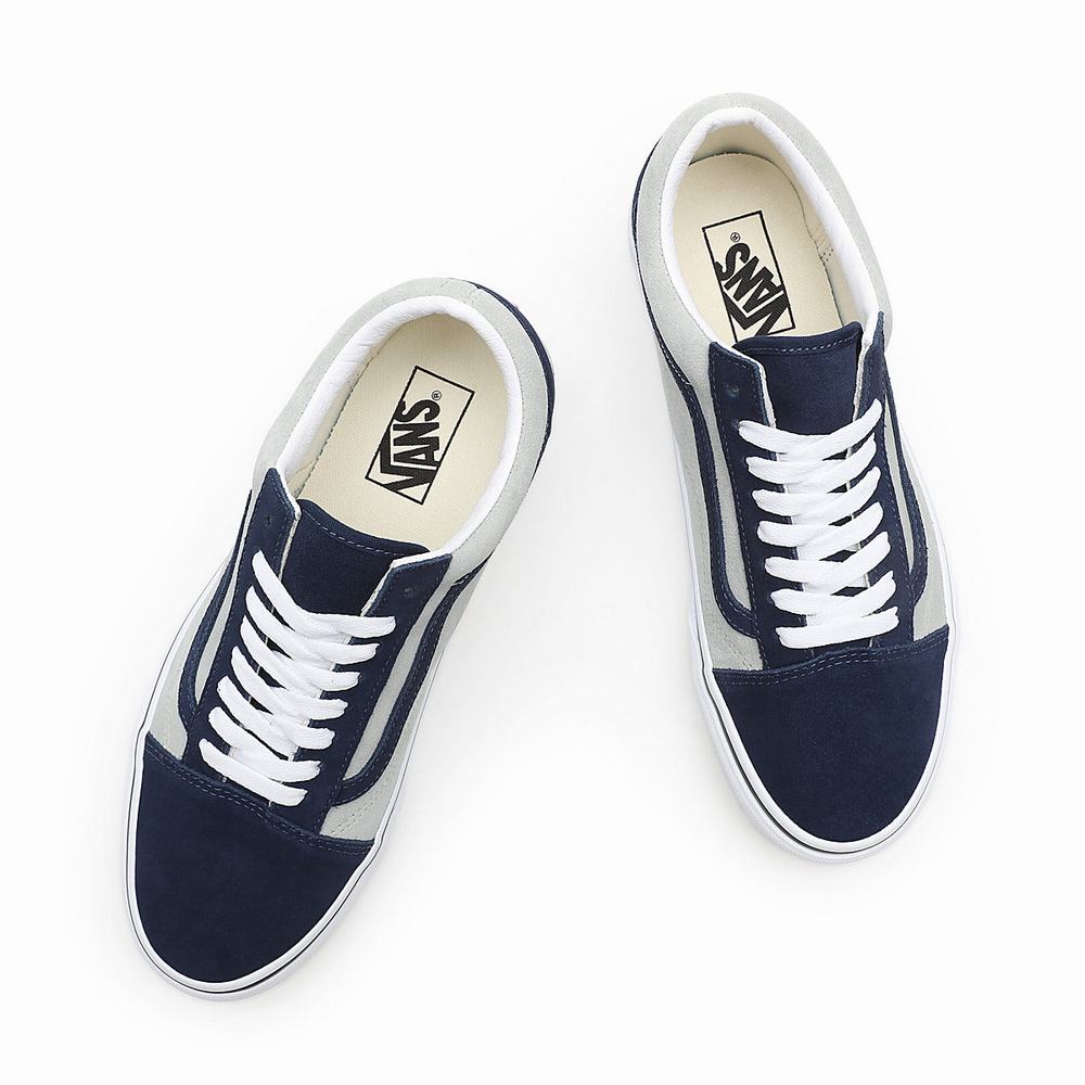 Tenis Vans 2-Tone Suede Old Skool Hombre Gris/Azul Marino | YLD418659